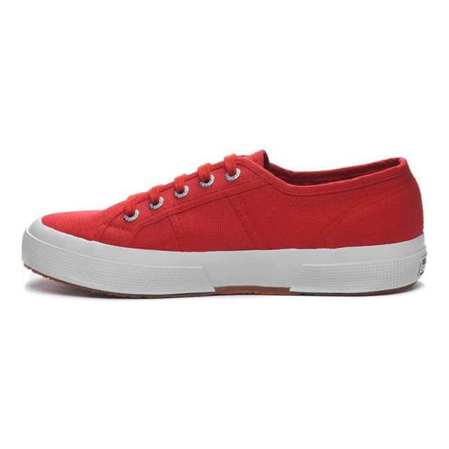 Cotton Laced Sneakers | Red