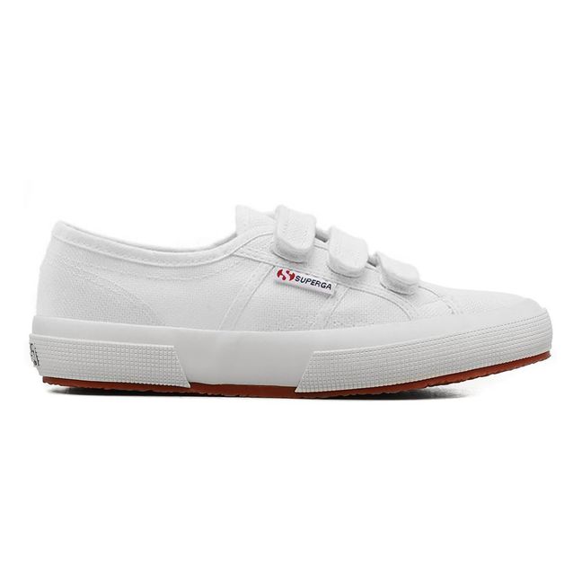 Sneakers con strappi in cotone Bianco