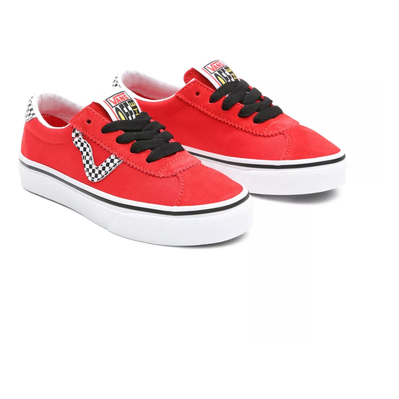 Zapatillas Sport Cordones Rojo Vans Calzado Infantil - Smallable