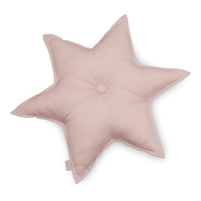 Organic Cotton Star Cushion Rosa Polvo