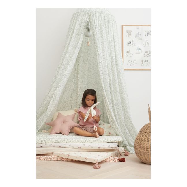 Coussin Etoile en coton bio | Rose poudré