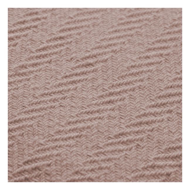 Coussin chevrons | Rose poudré