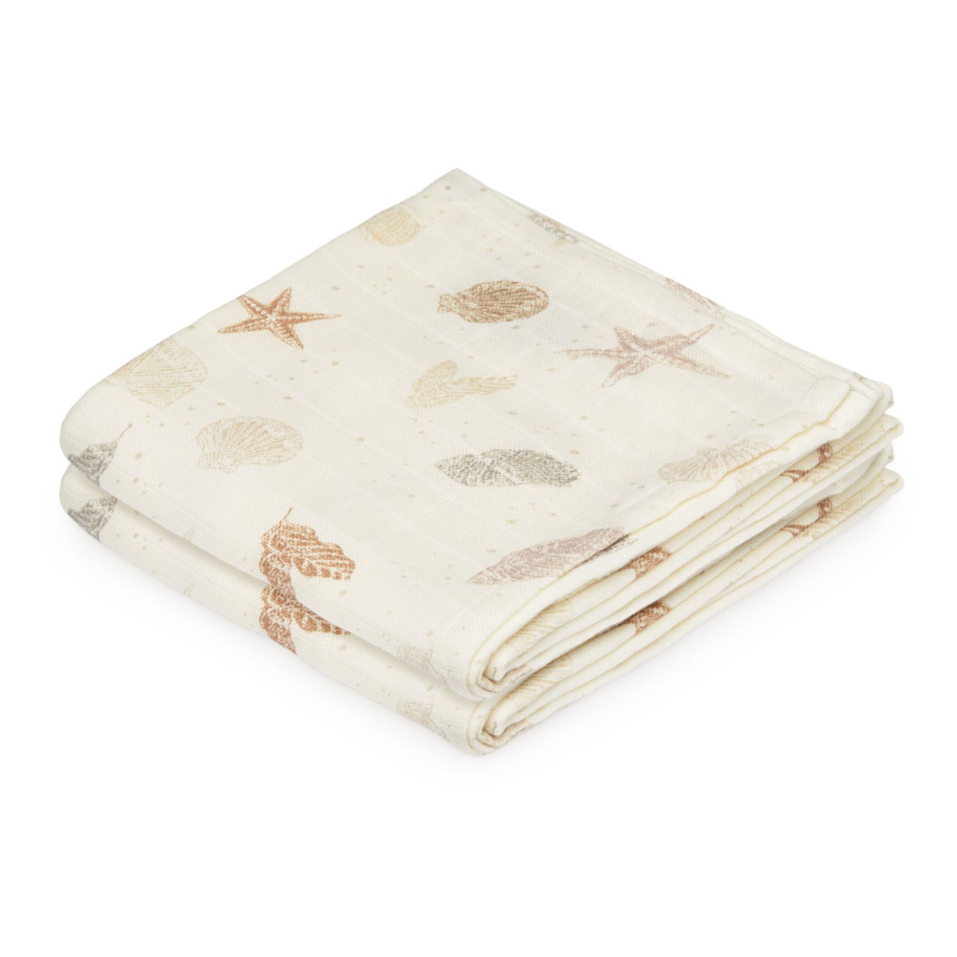 Cam Cam - Lange Seabed en mousseline de coton bio - Set de 2 - Multicolore