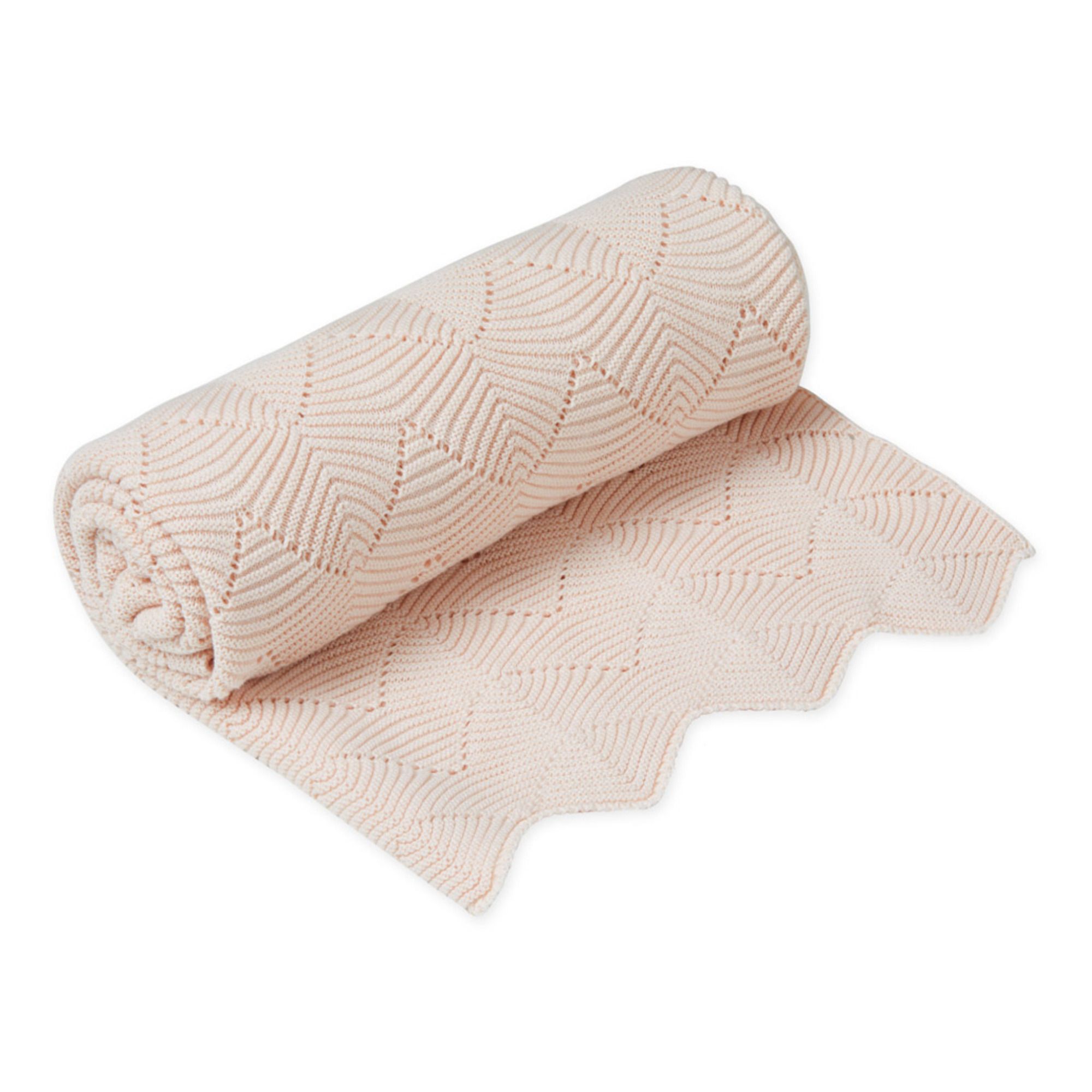 Cam Cam - Plaid en coton bio - Rose poudré