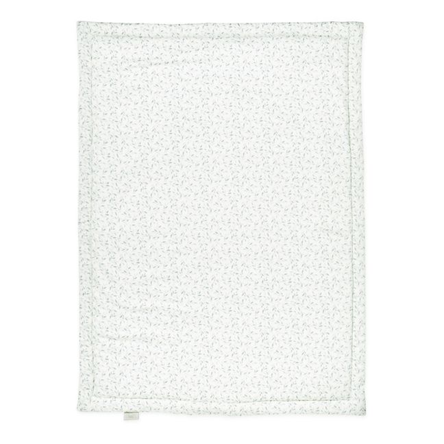 Green Leaves Organic Cotton Reversible Blanket | Sage