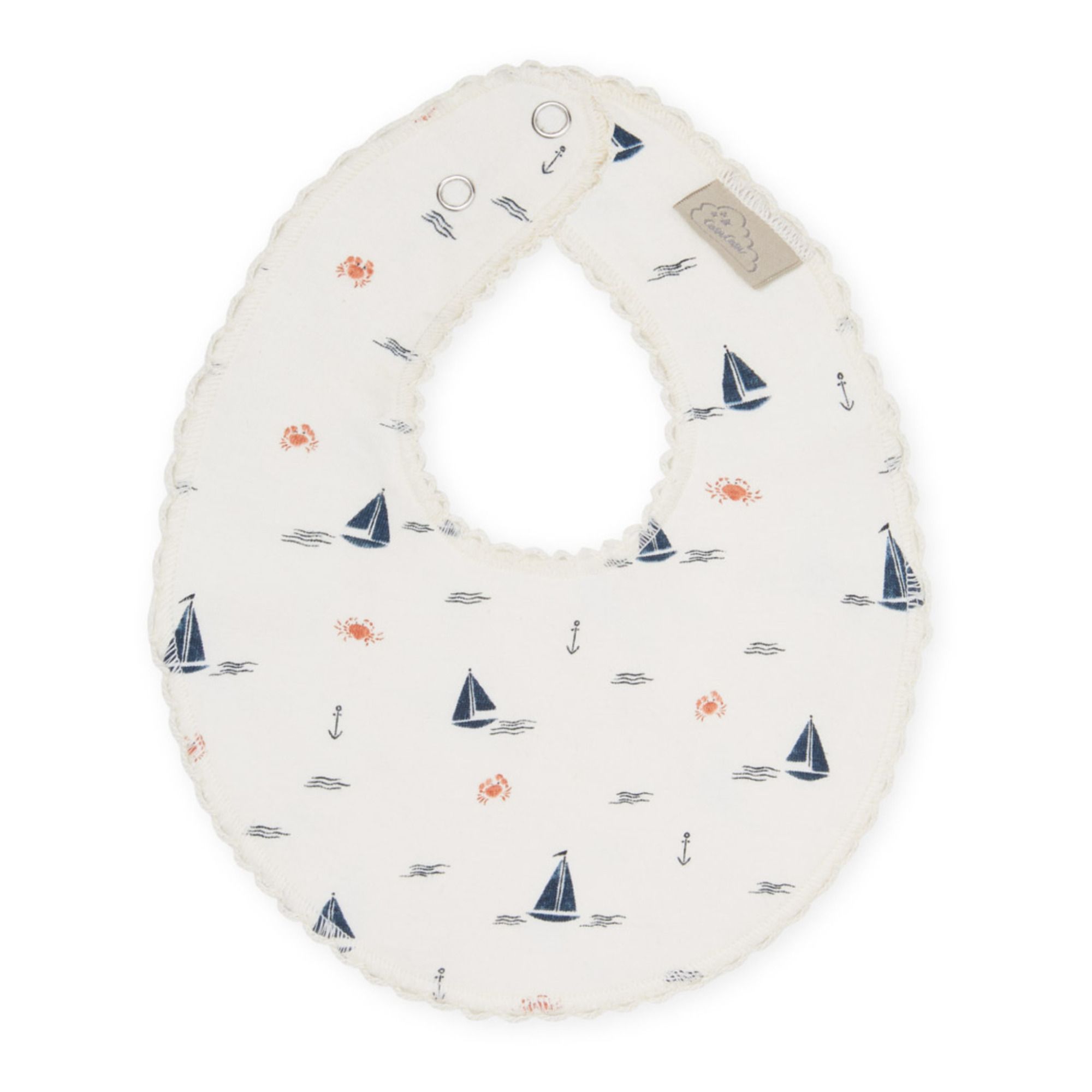 Cam Cam - Bavoir Voilier en coton bio - Multicolore