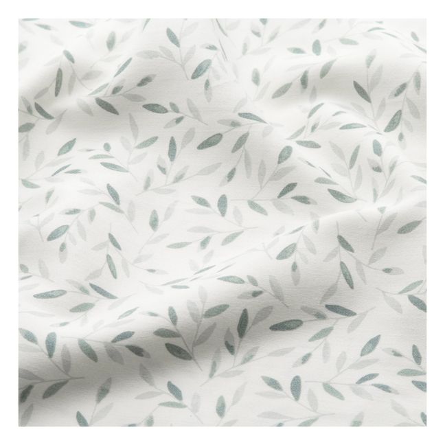 Parure de lit Green  Leaves en coton bio | Sauge
