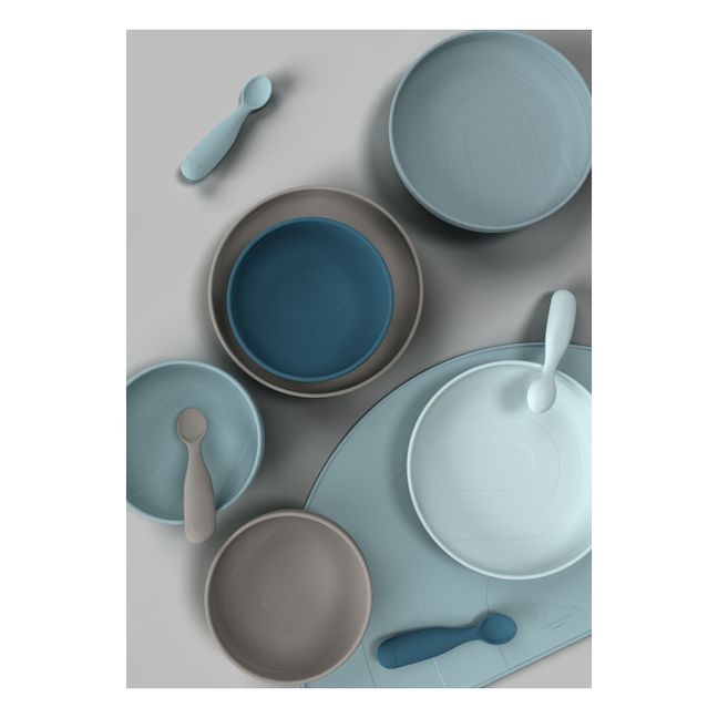Cucchiaio, modello: Rainbow, in silicone - Set di 2 | Blu