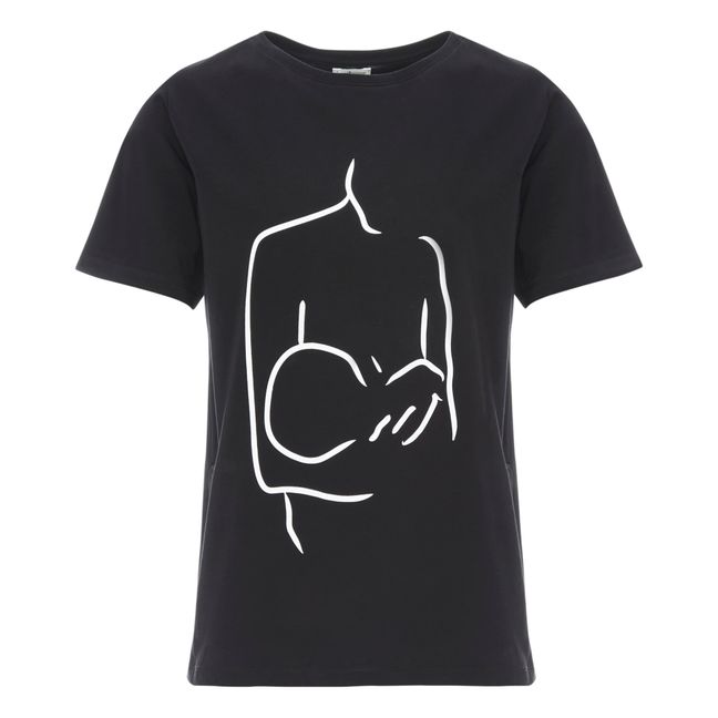 T-Shirt da allattamento, modello: Motherhood Nero