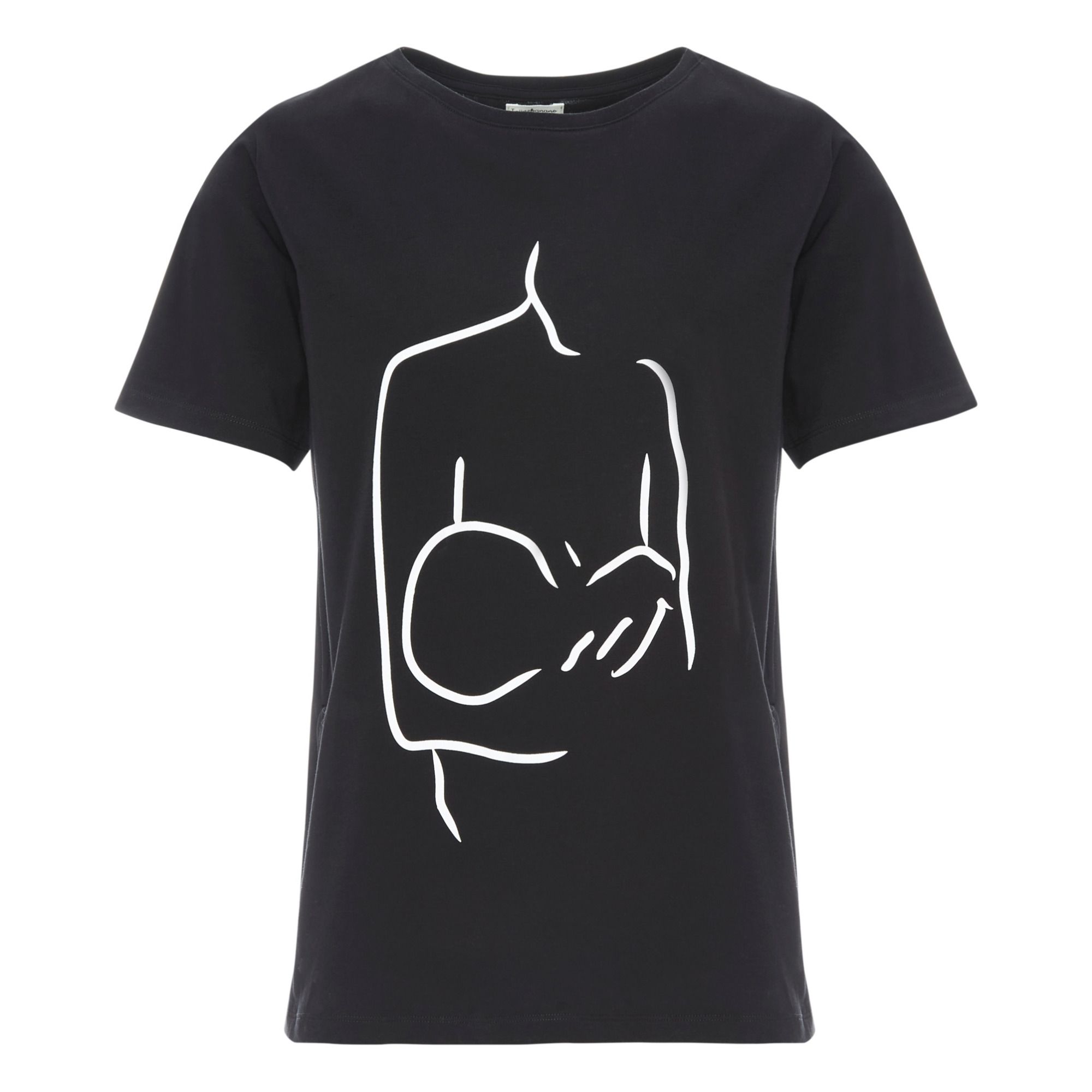 Motherhood Breastfeeding T shirt Black