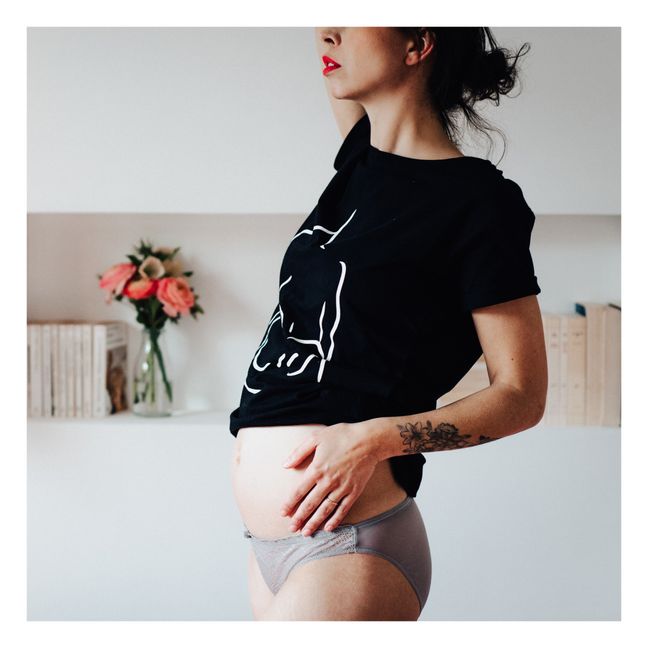 T-Shirt d'allaitement Motherhood | Noir