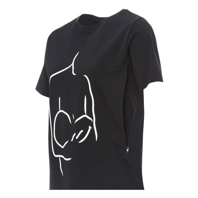 Camiseta de lactancia Motherhood | Negro
