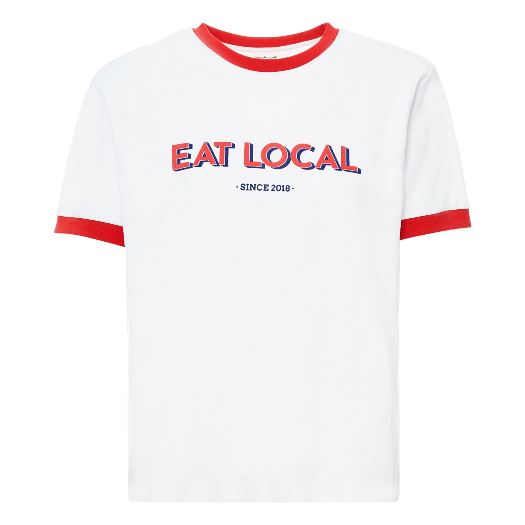 Tajinebanane - T-Shirt d'allaitement Eat local - Femme - Blanc