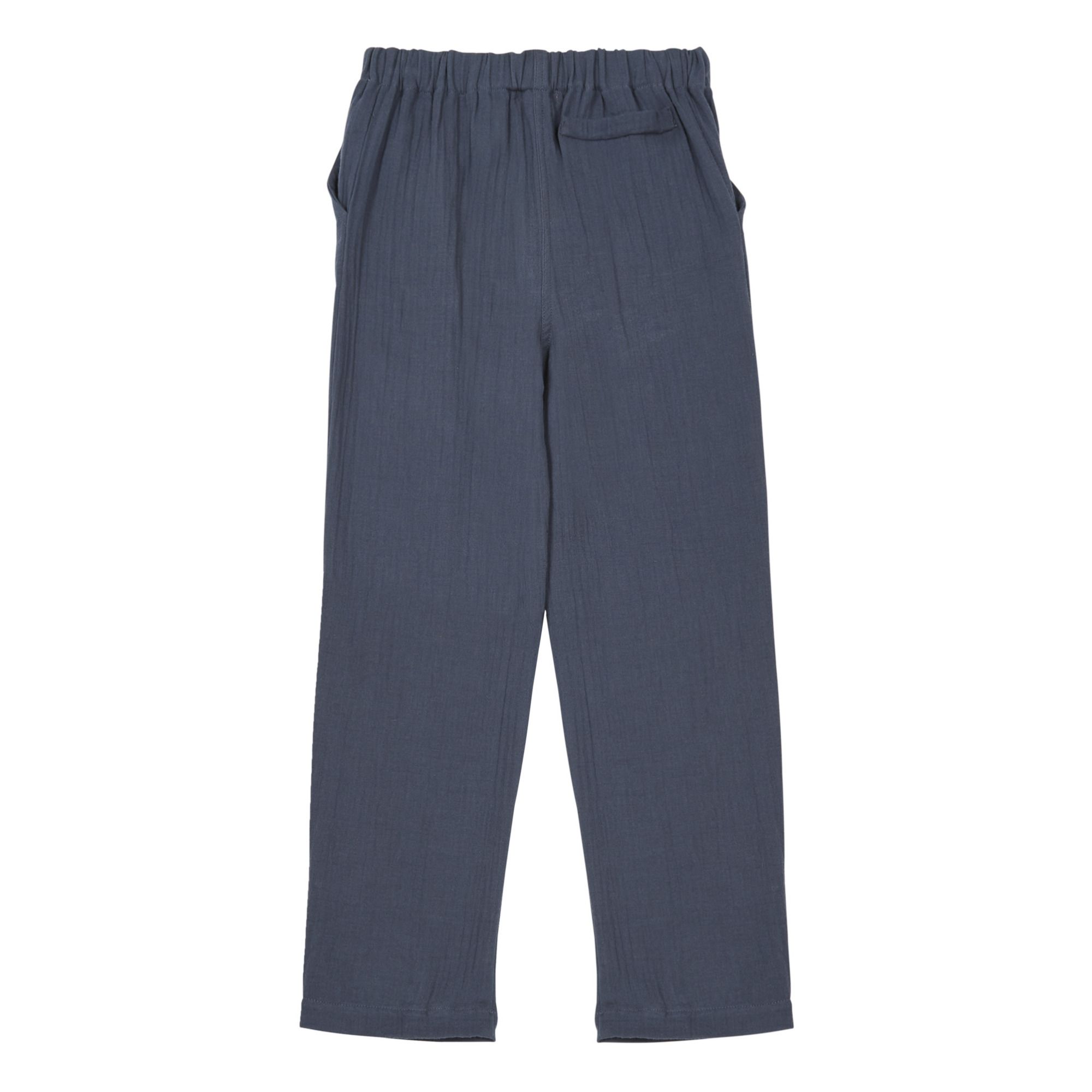 Marlito Cotton Muslin Trousers  Navy blue- Product image n°3