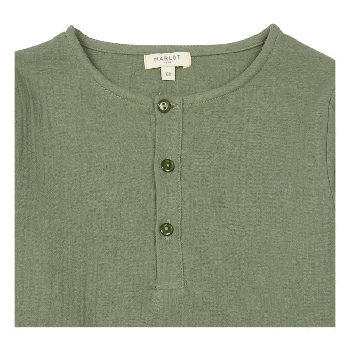 Peter Cotton Muslin Pyjamas  | Green- Product image n°1