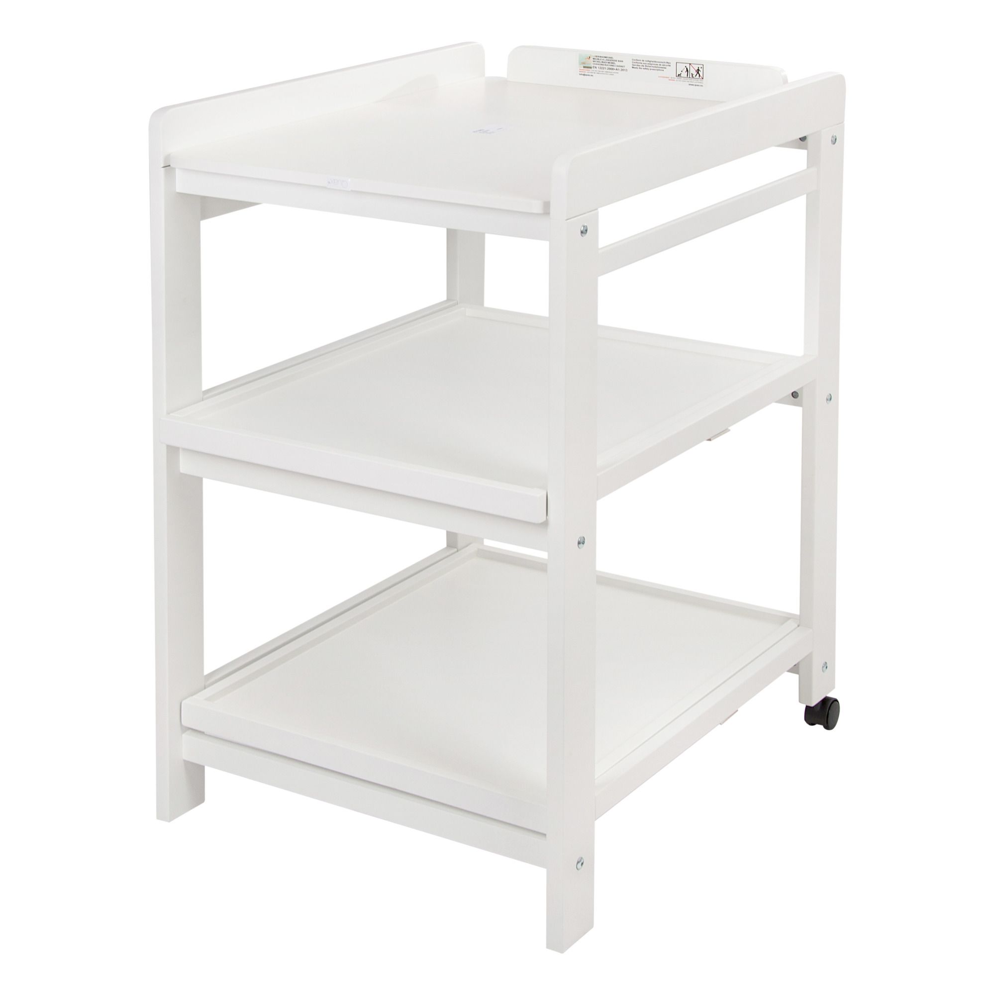 Quax - Table à langer Comfort - étagères extractibles - Blanc