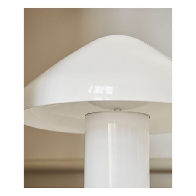 Lámpara de mesa Pao en cristal opalino Blanco