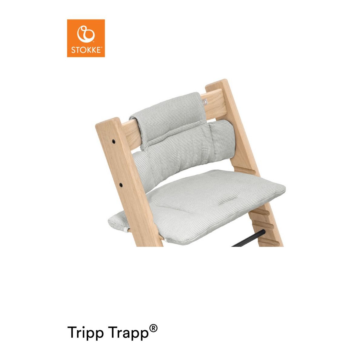 Stokke - Coussin en coton bio Classic Tripp Trapp - Gris