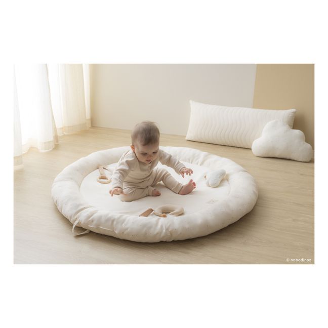 Tapis d'éveil growing green en coton bio D100 cm | Crème