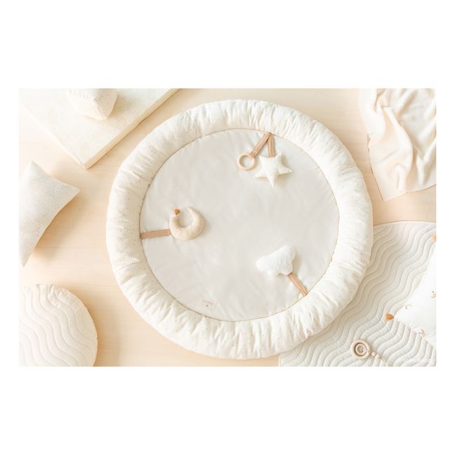 Tapis d'éveil growing green en coton bio D100 cm | Crème