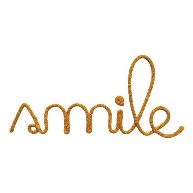 Knitted Wall Decoration - Smile | Mustard