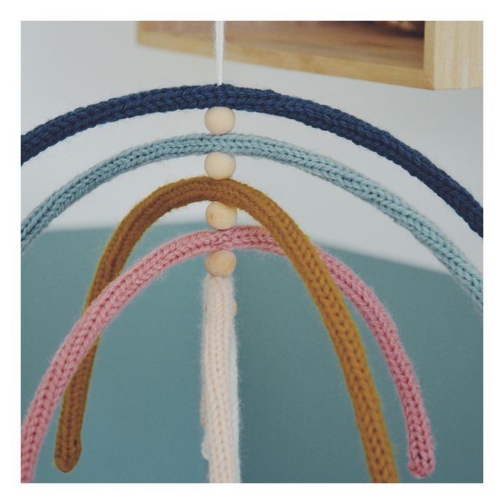 Giostrina lavorata a maglia, motivo: arcobaleno- Immagine del prodotto n°1