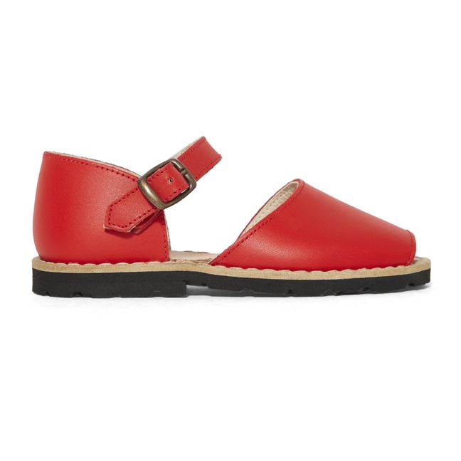 Frailera Leather Sandals  | Red
