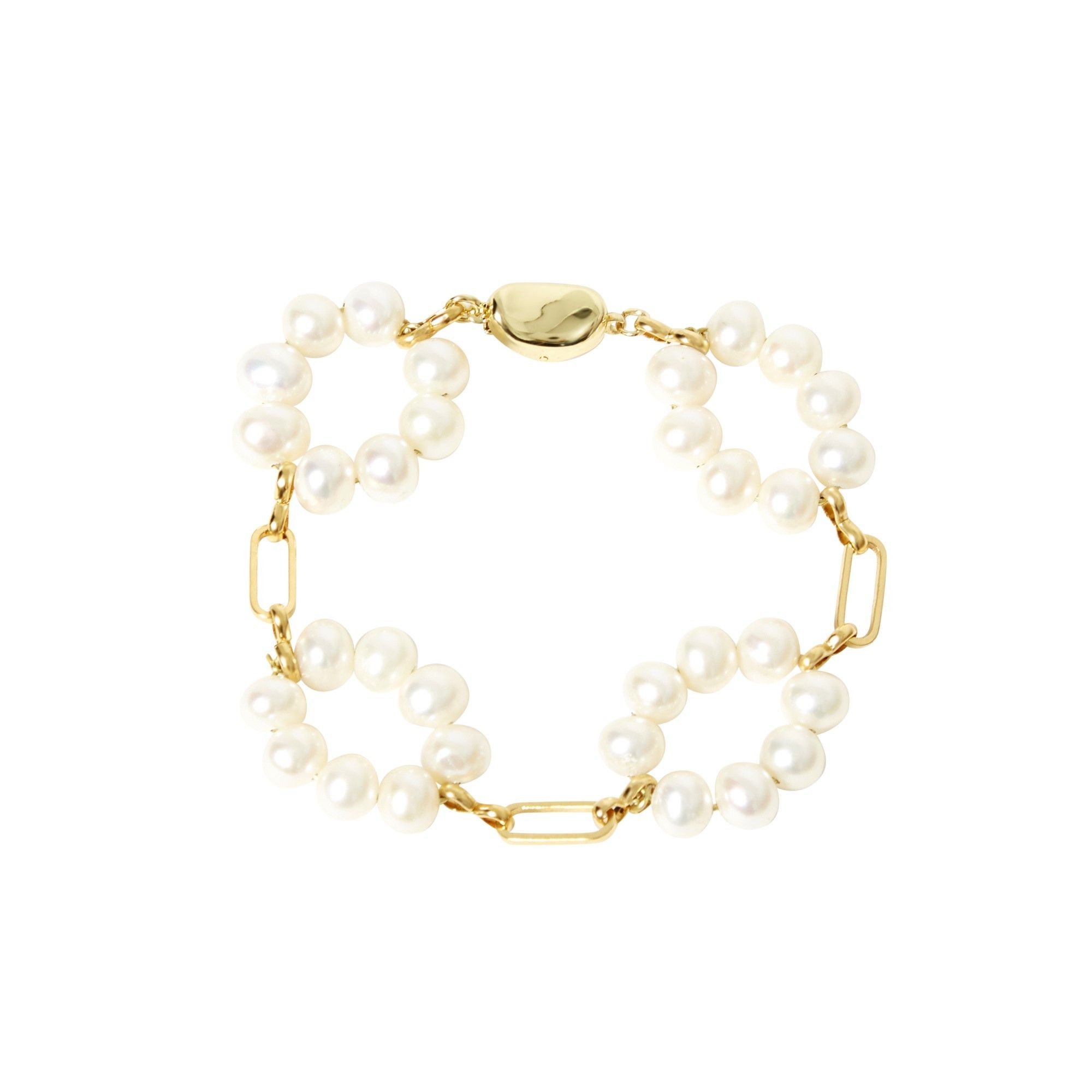 Timeless Pearly - Bracelet Perles - Femme - Doré