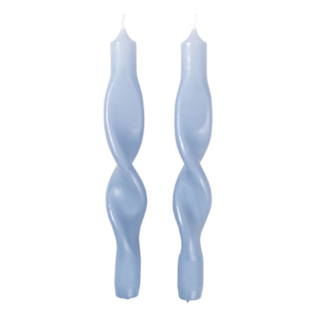 Vela trenzada Twist - Set de 2 | Azul Cielo