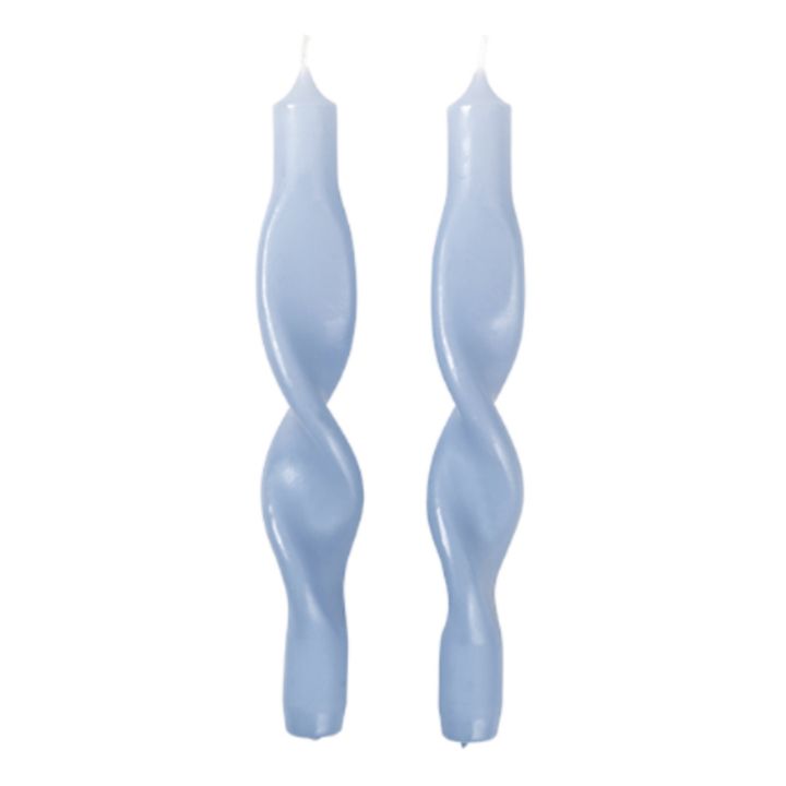 Set di 2 candele blu scuro Twist - Broste Copenhagen