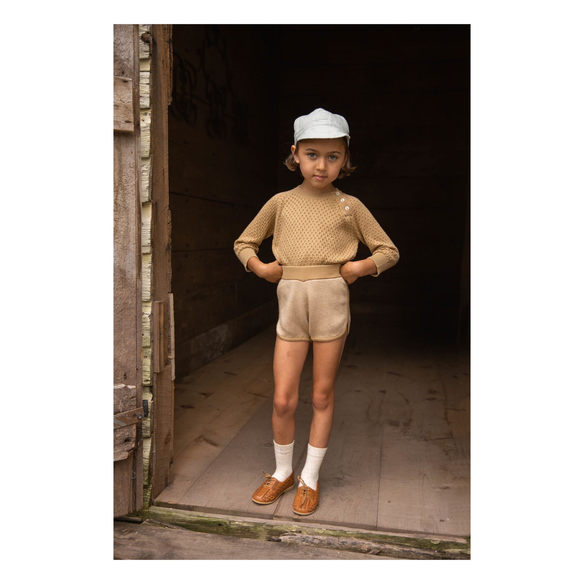 Wallis Organic Cotton Shorts Nude beige 