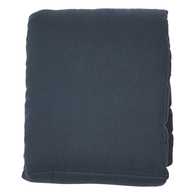Edredon en gaze de coton bio 65x95 cm | Bleu marine