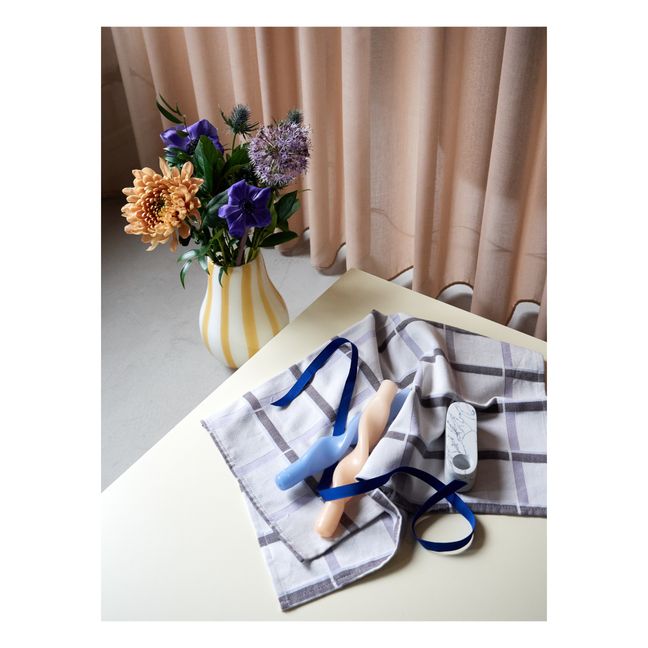 Candela intrecciata, modello: Twist - Set da 2 | Azzurro