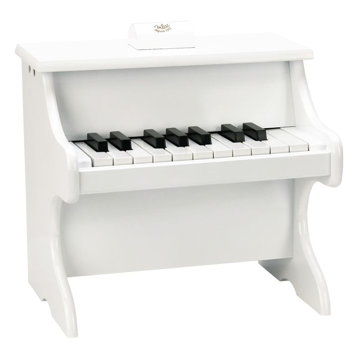 Piano with 18 Keys and Sheet Music | White- Product image n°0