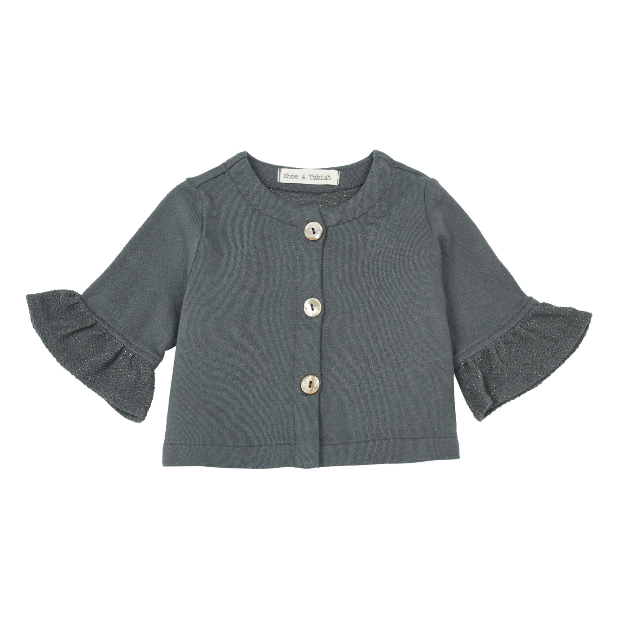 Zhoe & Tobiah - Cardigan Molleton Lurex - Fille - Gris
