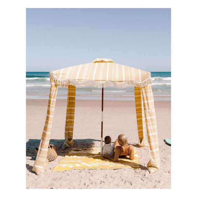 Beach Towel with Parasol Hole Yellow