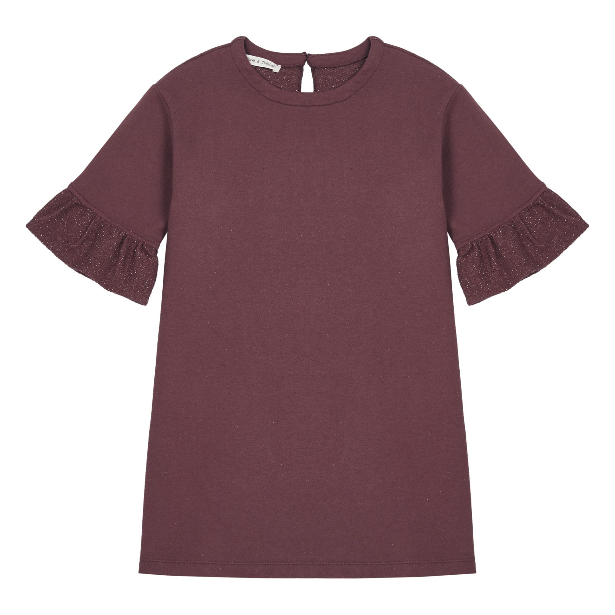 Zhoe & Tobiah - Robe Molleton Lurex - Fille - Prune