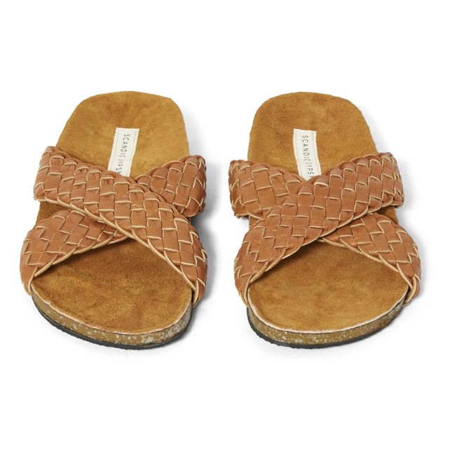 Sandalias Trenzado Stockholm - Colección Mujer  | Camel
