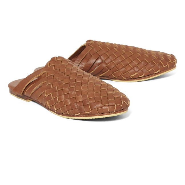 Mules Trenzado - Colección Mujer  | Camel