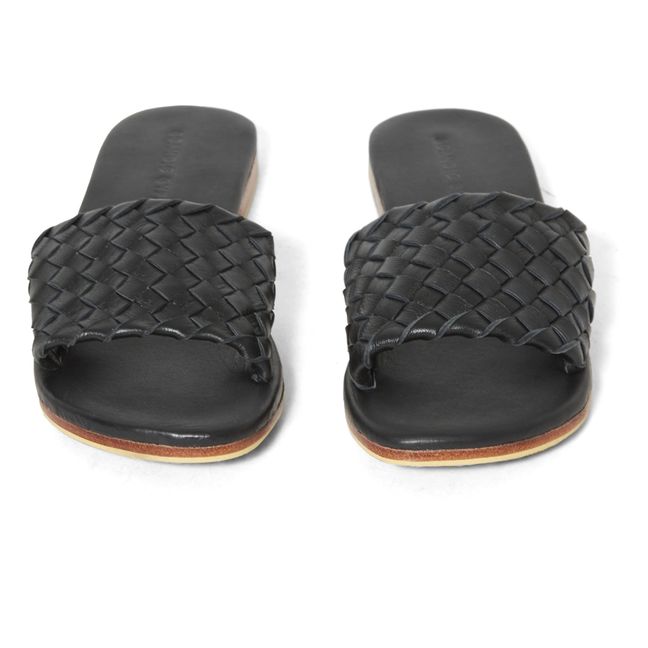 Sandalias Trenzado Slides - Colección Mujer - Negro