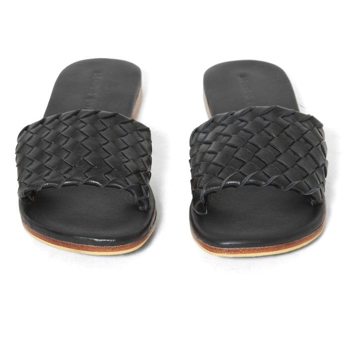 Sandalias Trenzado Slides - Colección Mujer  | Negro- Imagen del producto n°4
