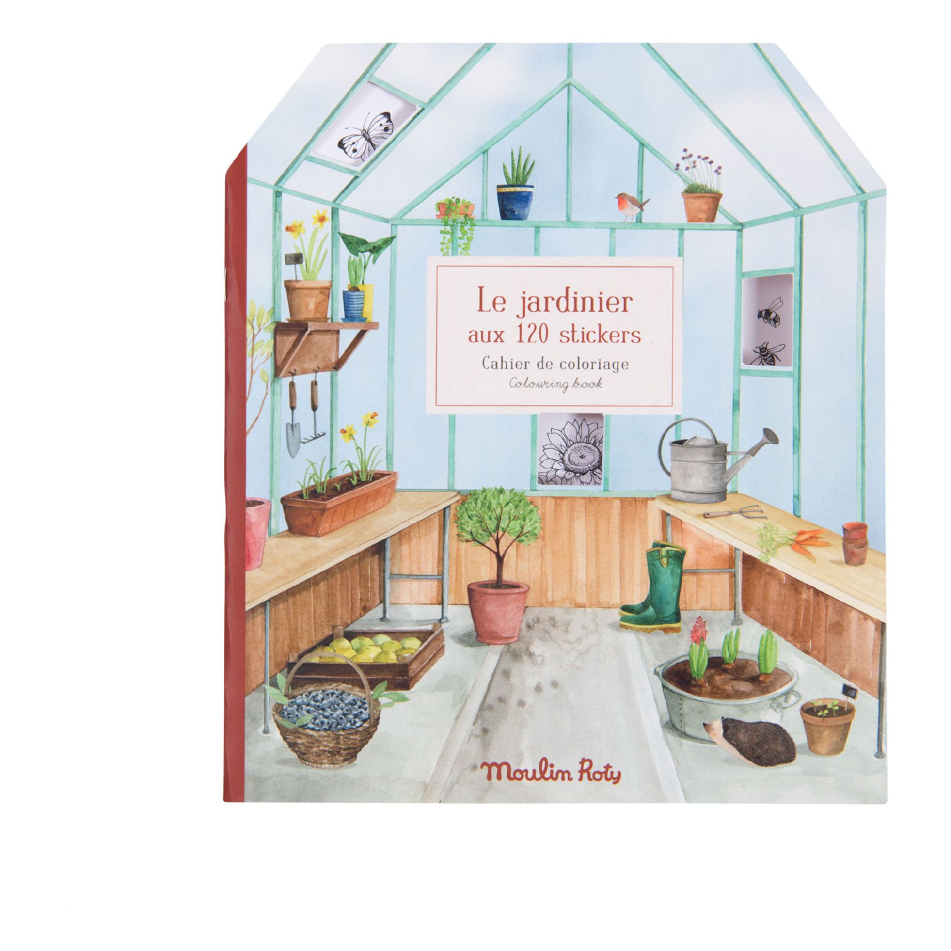 Moulin Roty - Cahier stickers Le jardinier - Multicolore