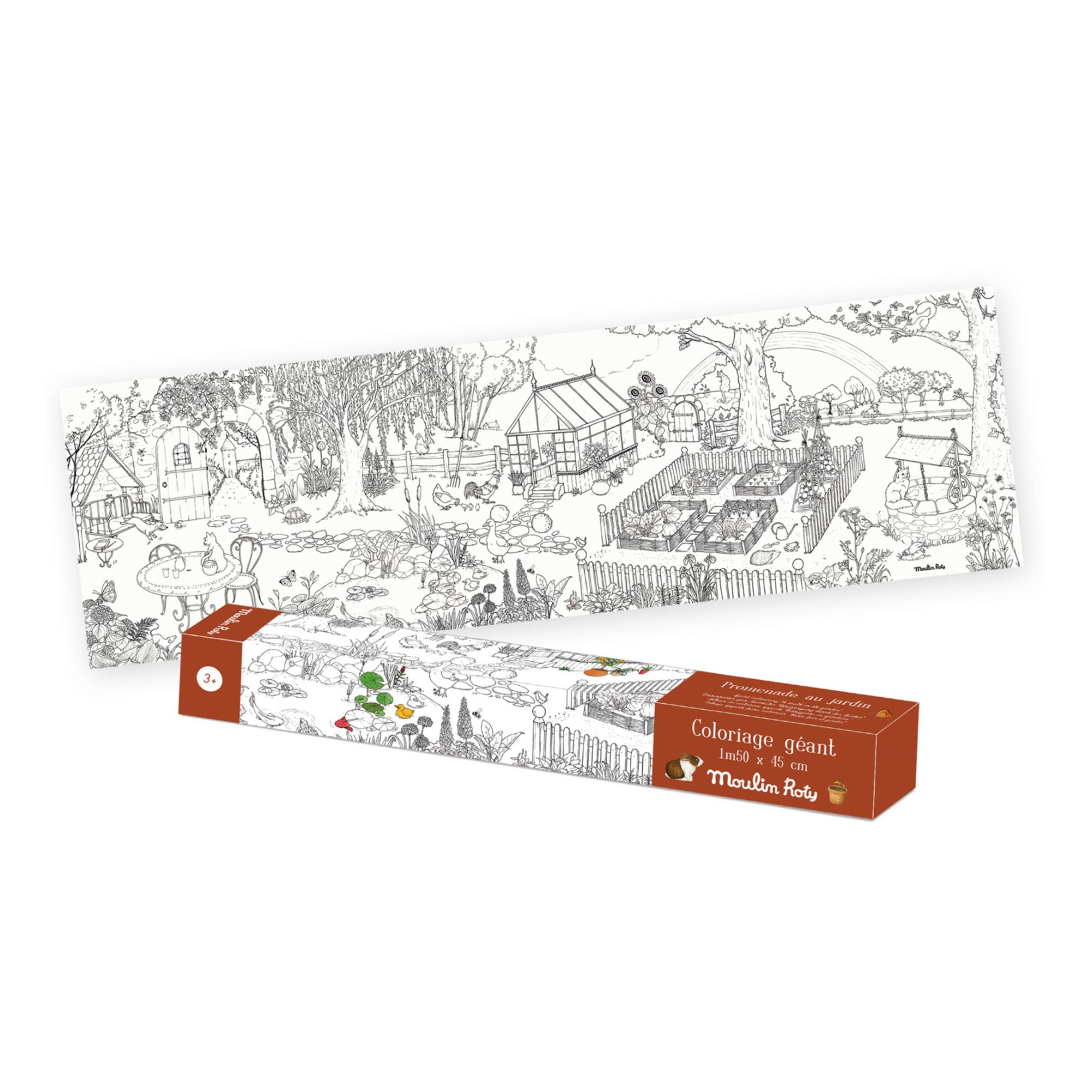Moulin Roty - Coloriage géant Le jardinier - Multicolore
