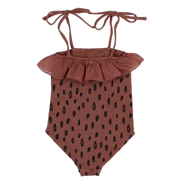 Organic Cotton Animal One Piece Swimsuit  | Dusty Pink- Product image n°1