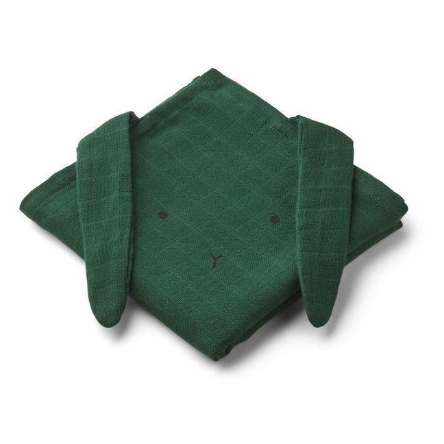 Hannah Cotton Muslin Swaddling Cloths - Set of 2 Dark green