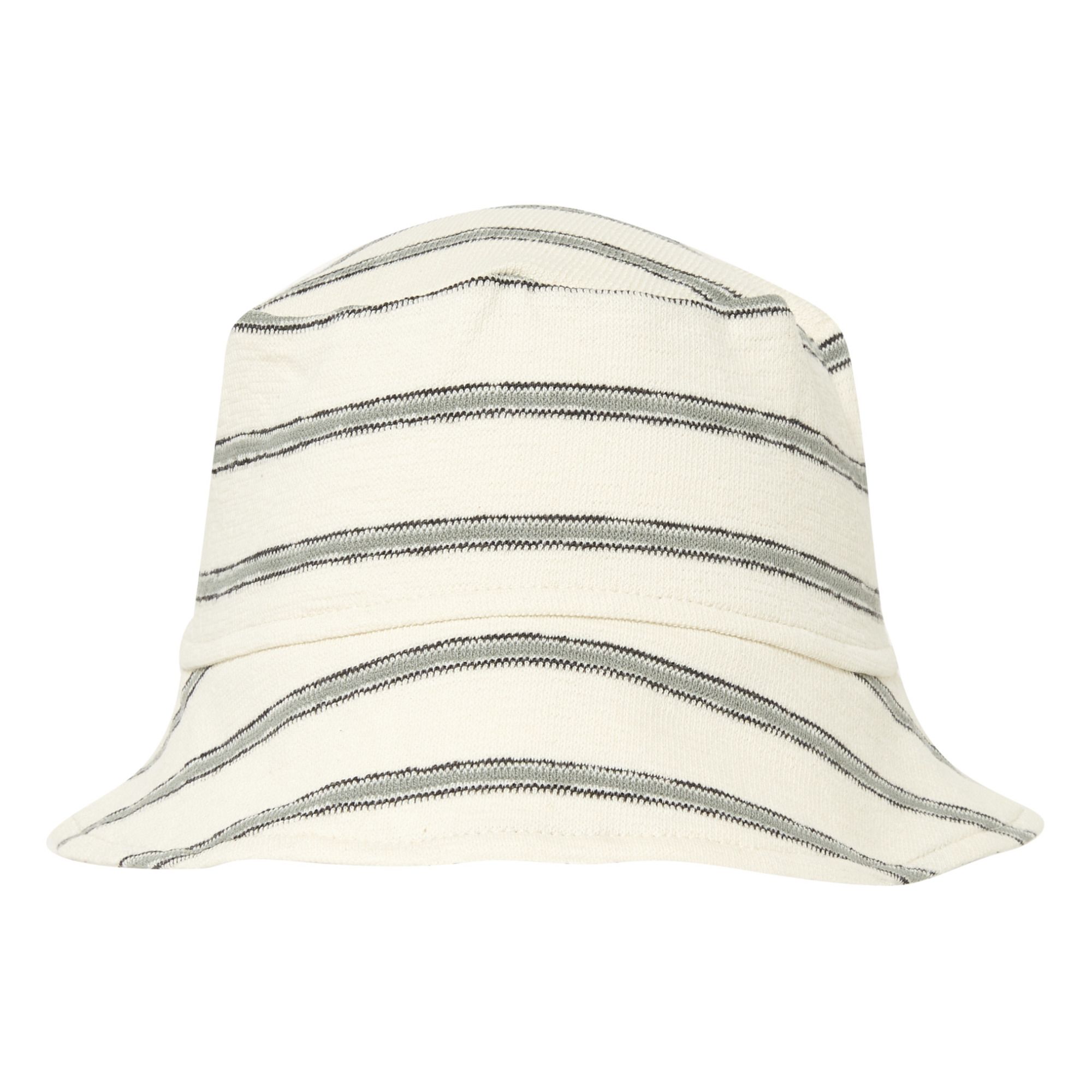 Buho - Chapeau Coton Bio Rayé - Fille - Gris