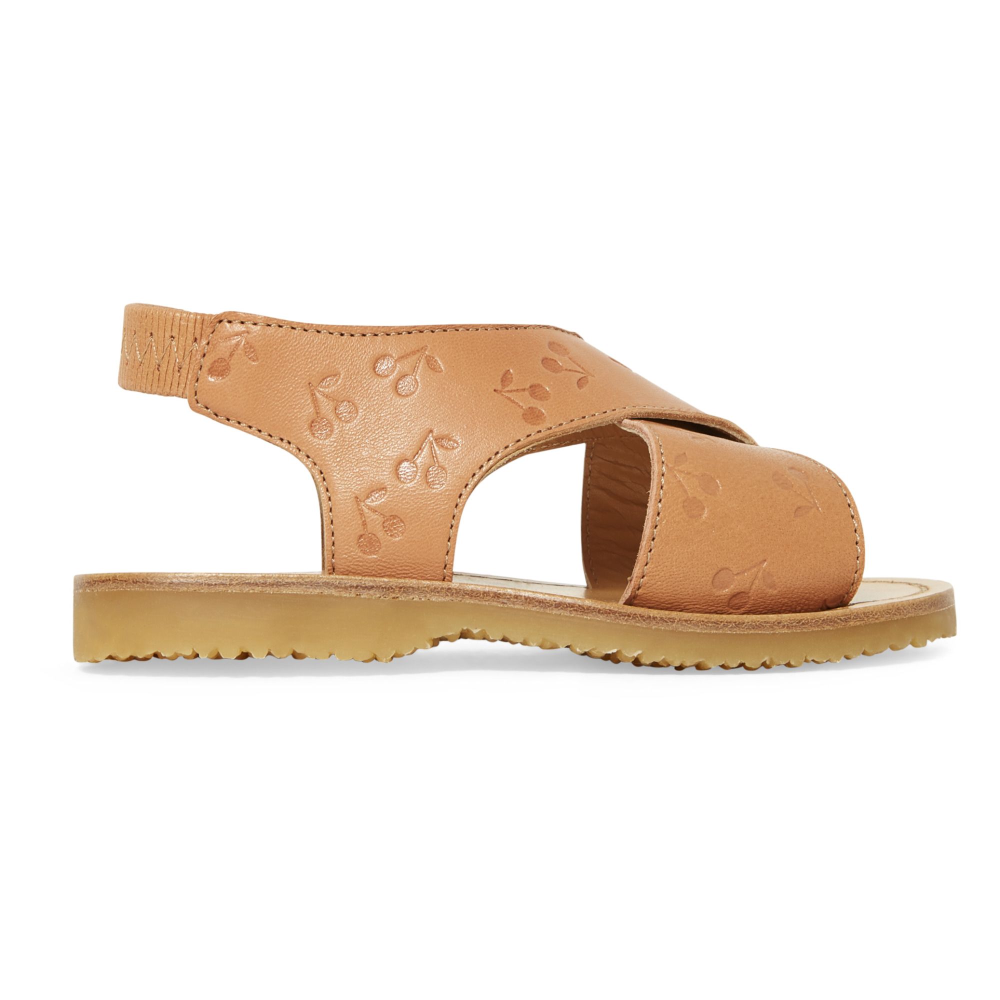 Bonpoint - Sandales Cuir Cerises Louise - Fille - Camel