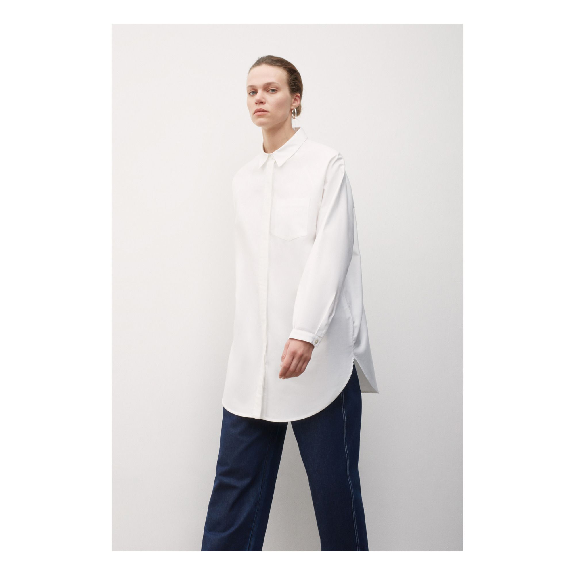 Oversized Organic Cotton Shirt White 
