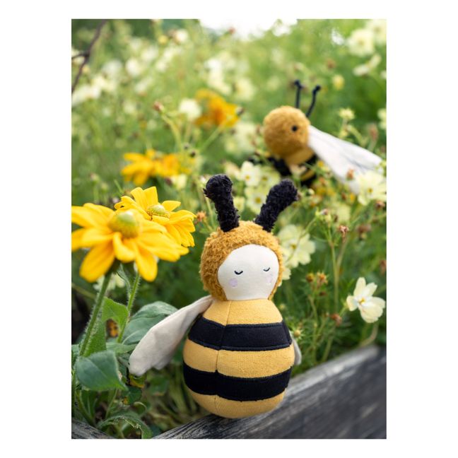 Stehaufmännchen aus Bio-Baumwolle Biene | Gelb