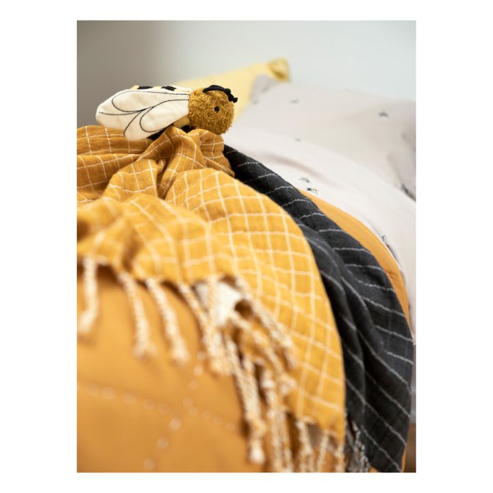 Sonajero de algodón orgánico Abeja | Amarillo- Imagen del producto n°5